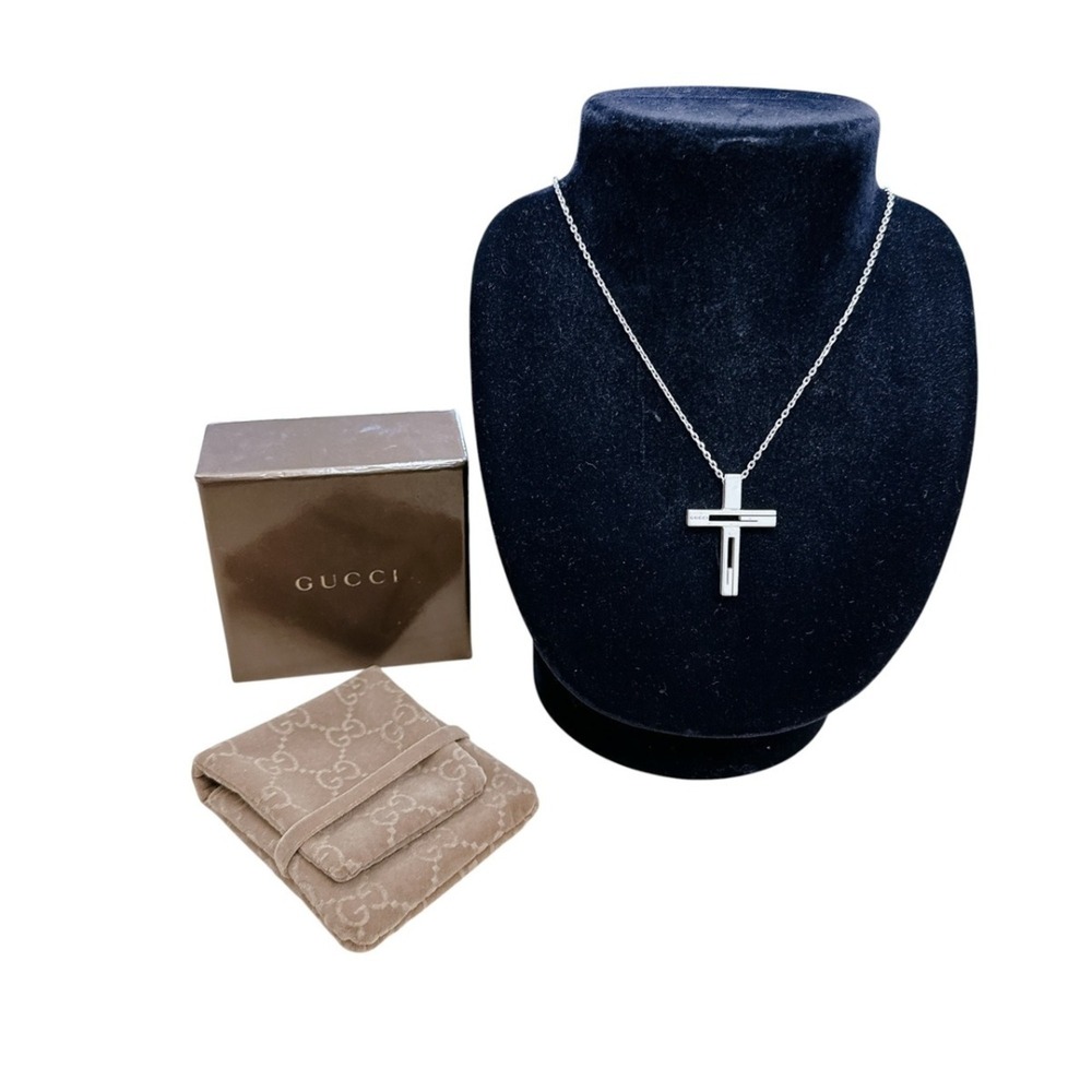 Gucci GUCCI Necklace G Cross Cutout Ag925 Silver